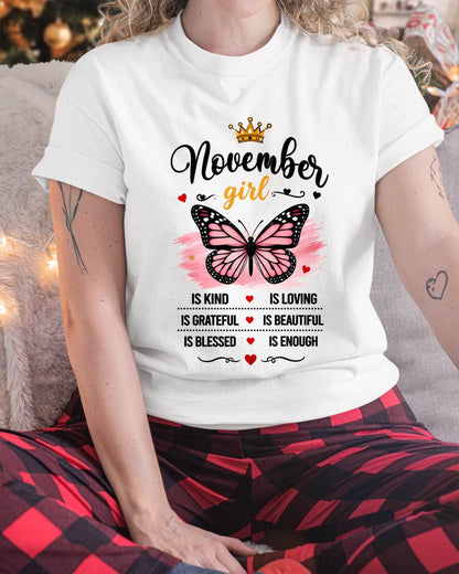 NOVEMBER GIRL BUTTERFLY SHIRT - FOR WOMEN - TLEE11 (SKU2608-593-11)