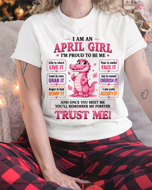 APRIL GIRL CUTE ALLIGATOR TEE - FOR WOMEN - TLEE04 (SKU2607-236-04)