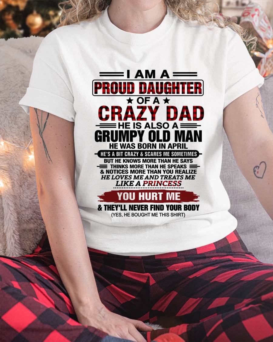 APRIL - BEST DAD BEST DAUGHTER SHIRT - FROM DAD - TLEE04 (SKU2608-27-04)