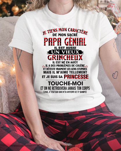 AOÛT / FILLE À PAPA GÂTÉE ET FIÈRE - CADEAU DE PAPA - TLEE08 (SKU2605-355-08)