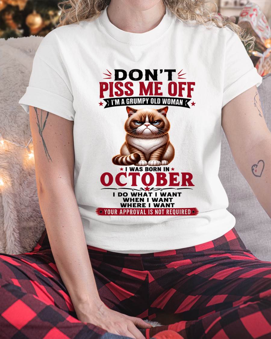 OCTOBER – ZERO PATIENCE FUNNY CAT - FOR WOMEN - TLEE10 (SKU2608-291-10)