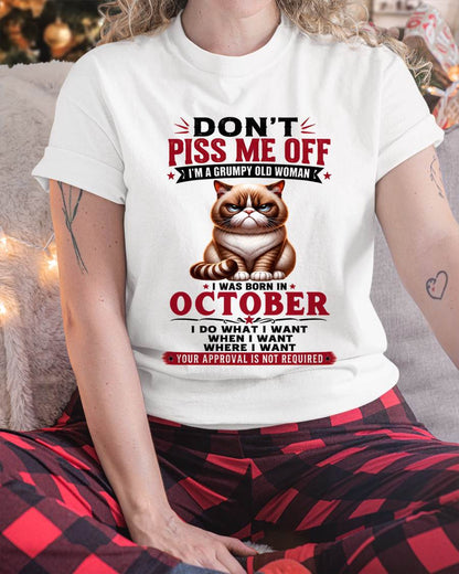 OCTOBER – ZERO PATIENCE FUNNY CAT - FOR WOMEN - TLEE10 (SKU2608-291-10)