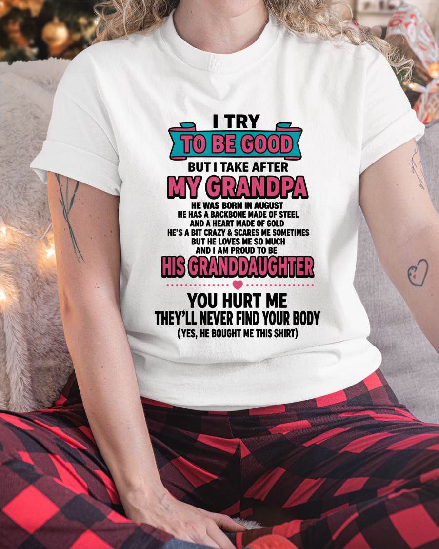 AUGUST - I TRY TO BE GOOD BUT I TAKE AFTER MY GRANDPA - FROM GRANDPA - TLEE08 (SKU2606-212-08)