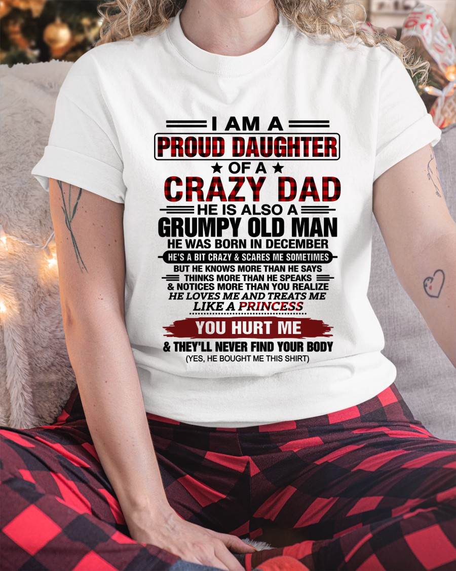 DECEMBER - BEST DAD BEST DAUGHTER SHIRT - FROM DAD - TLEE12 (SKU2608-27-12)