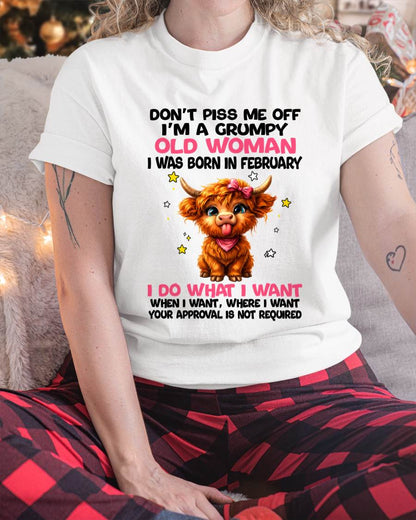 FEBRUARY GRUMPY LADY SHIRT - FOR WOMEN - TLEE02 (SKU2607-215-02)