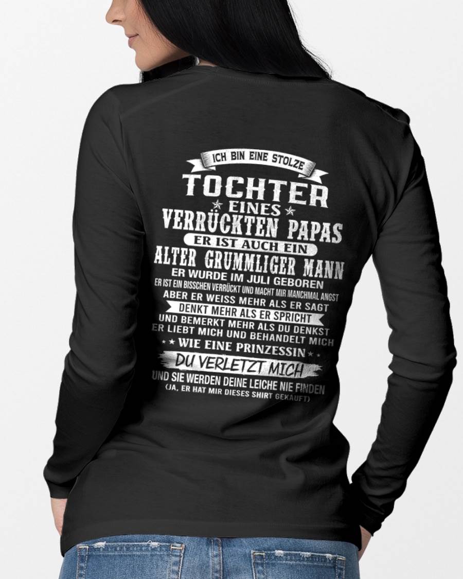 JULI / TOCHTER EINES VERRÜCKTEN PAPAS SHIRT - GESCHENK VOM PAPA  - TLEE07 (SKU2606-230-07)