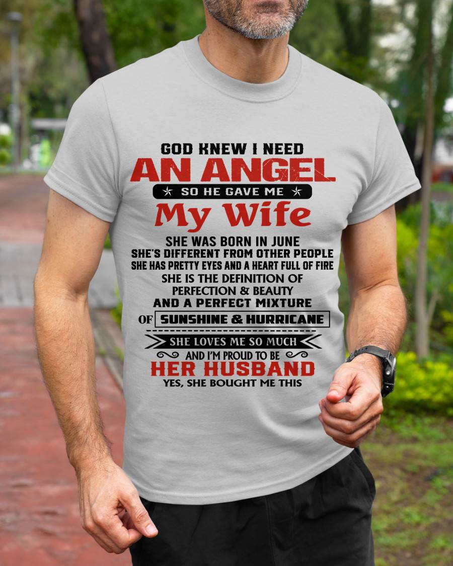 JUNE - GOD KNEW I NEEDED AN ANGEL SO HE GAVE ME MY WIFE - FROM WIFE - TLEE06 (SKU26T-01-54-06)