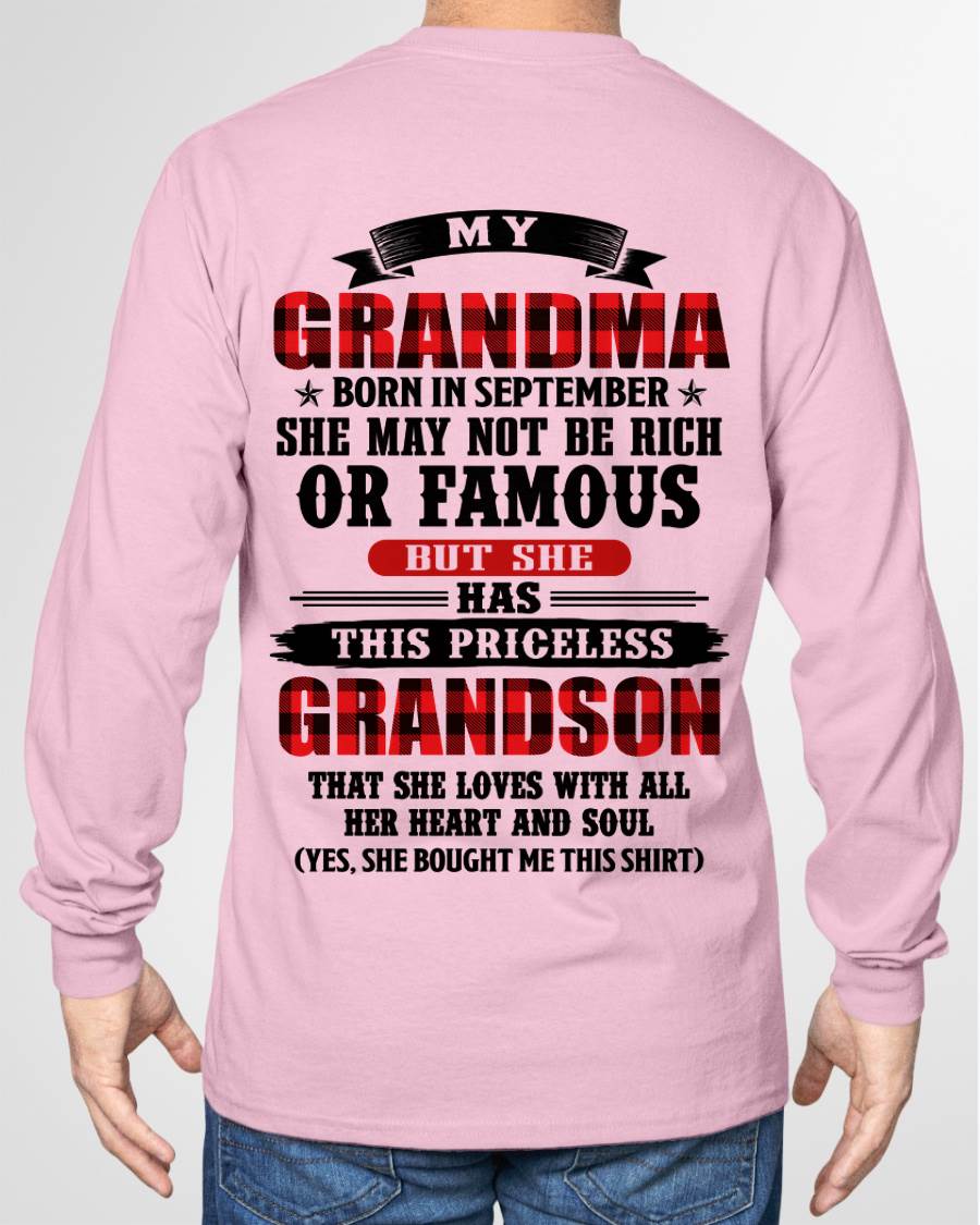 SEPTEMBER GRANDMA - HER PRICELESS GRANDSON - FROM GRANDMA - TLEE09 (SKU2606-337-09)