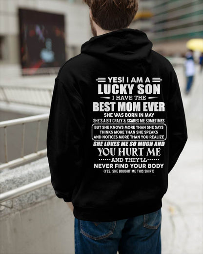 MAY - YES! I AM A LUCKY SON I HAVE THE BEST MOM EVER - FROM MOM - TLEE05 (SKU2603-145-05)