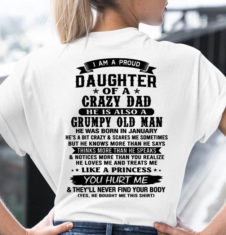 JANUARY - FUNNY DAD AND DAUGHTER SHIRT - FROM DAD - TLEE01 (SKU2606-394-01)