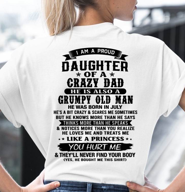 JULY - FUNNY DAD AND DAUGHTER SHIRT - FROM DAD - TLEE07 (SKU2606-394-07)