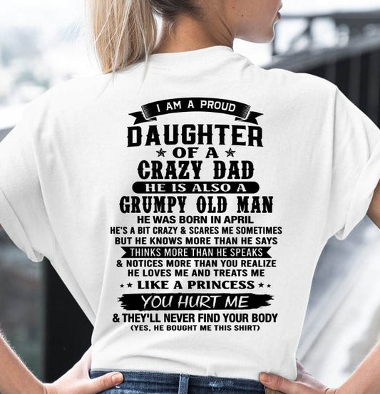 APRIL - FUNNY DAD AND DAUGHTER SHIRT - FROM DAD - TLEE04 (SKU2606-394-04)
