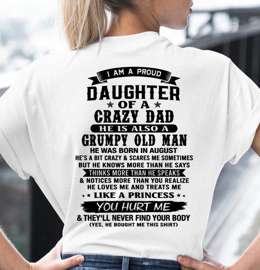 AUGUST - FUNNY DAD AND DAUGHTER SHIRT - FROM DAD - TLEE08 (SKU2606-394-08)