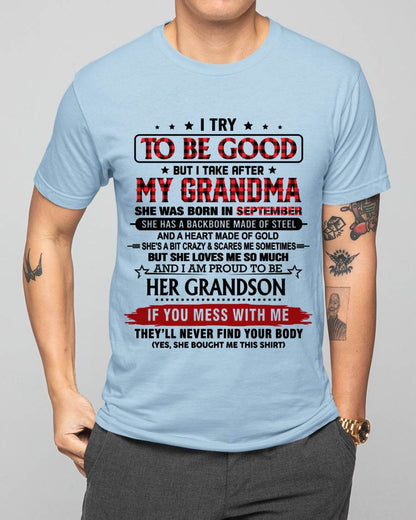 SEPTEMBER - I TRY TO BE GOOD BUT I TAKE AFTER MY GRANDMA - FROM GRANDMA - TLEE09 (SKU26T-01289-09)
