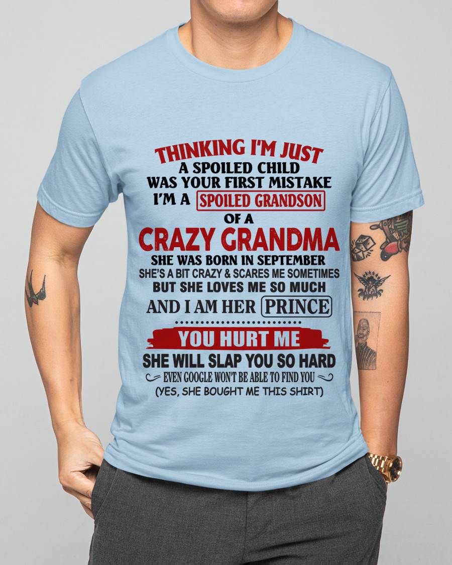 SEPTEMBER - GRANDMA’S BOY – LOVED, SPOILED & PROTECTED - FROM GRANDMA - TLEE09 (SKU2602-128-09)