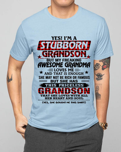 STUBBORN GRANDSON GRANDMA SHIRT - FROM GRANDMA - TLEE00 (SKU2608-86-00)