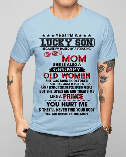OCTOBER - LUCKY SON – PROUD TO BE RAISED BY AN AWESOME MOM - FROM MOM - TLEE10 (SKU2603-106-10)