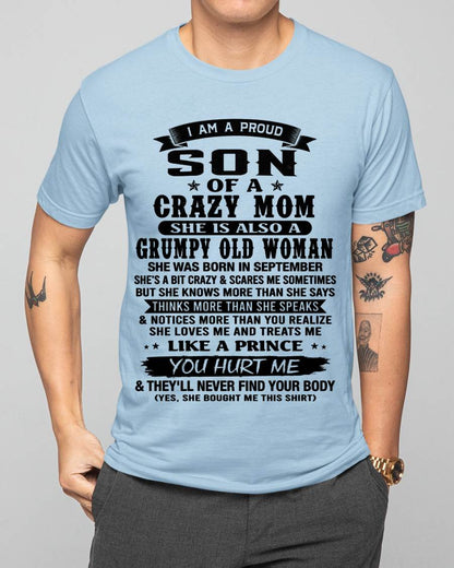SEPTEMBER - PROUD SON OF A FREAKIN' AWESOME MOM - FROM MOM - TLEE09 (SKU2607-60-09)