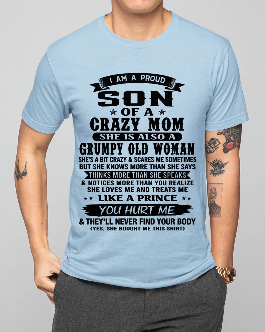PROUD SON OF A FREAKIN' AWESOME MOM - FROM MOM - TLEE00 (SKU2607-60-00)