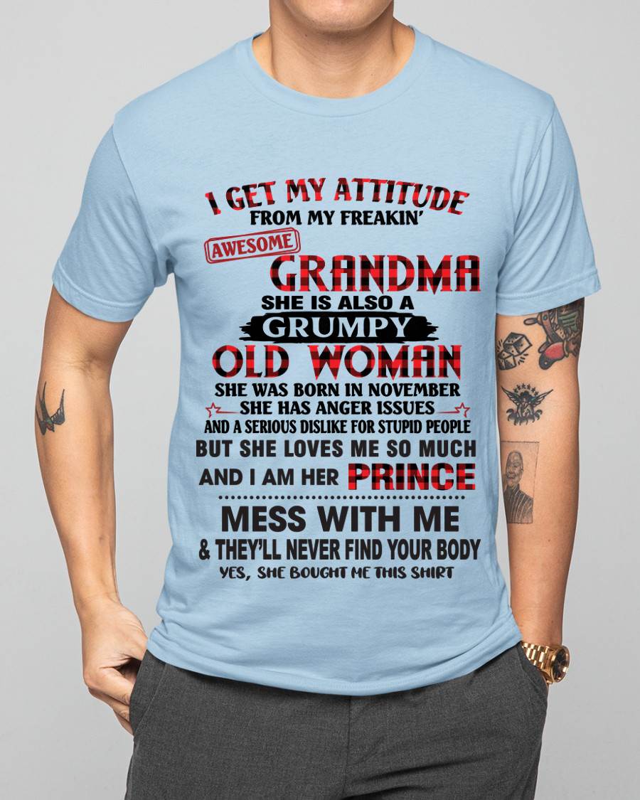 NOVEMBER - I GET MY ATTITUDE FROM MY FREAKIN’ AWESOME GRANDMA - FROM GRANDMA - TLEE11 (SKU2603-157-11)