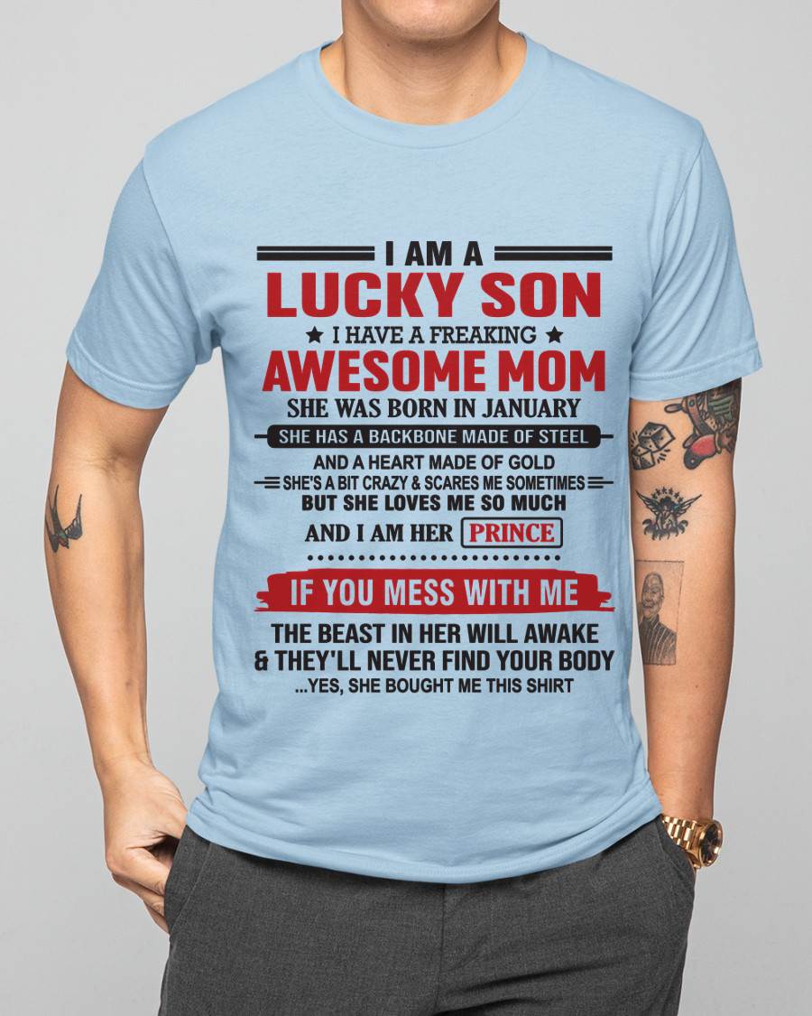 JANUARY - LUCKY SON OF A STRONG AND PROTECTIVE MOM - FROM MOM - TLEE01 (SKU2602-97-01)