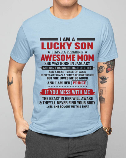JANUARY - LUCKY SON OF A STRONG AND PROTECTIVE MOM - FROM MOM - TLEE01 (SKU2602-97-01)