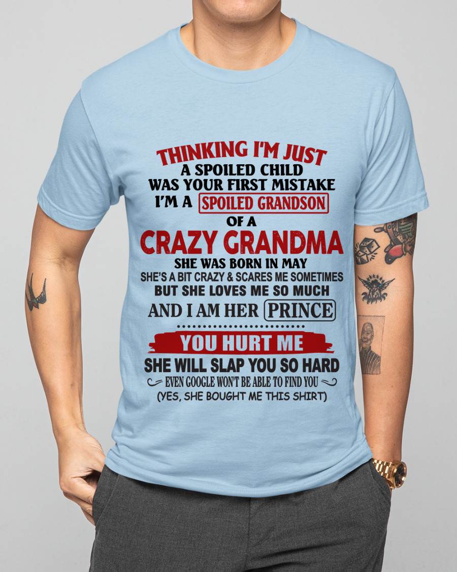 MAY - GRANDMA’S BOY – LOVED, SPOILED & PROTECTED - FROM GRANDMA - TLEE05 (SKU2602-128-05)