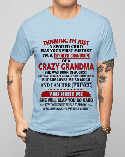 AUGUST - GRANDMA’S BOY – LOVED, SPOILED & PROTECTED - FROM GRANDMA - TLEE08 (SKU2602-128-08)