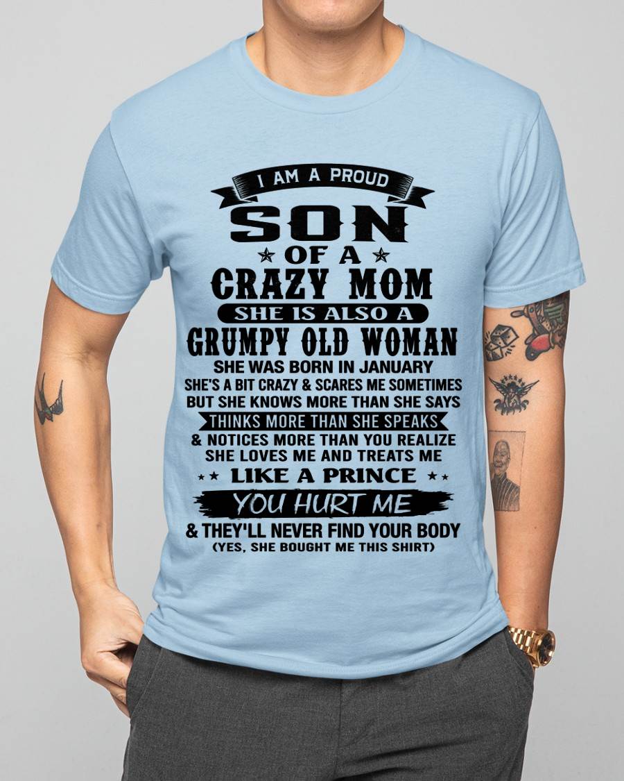 JANUARY - PROUD SON OF A FREAKIN' AWESOME MOM - FROM MOM - TLEE01 (SKU2607-60-01)