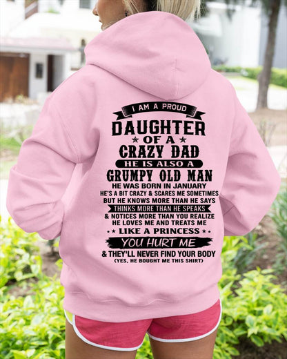 JANUARY - FUNNY DAD AND DAUGHTER SHIRT - FROM DAD - TLEE01 (SKU2606-394-01)