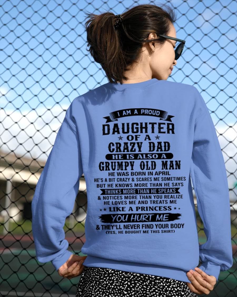 APRIL - FUNNY DAD AND DAUGHTER SHIRT - FROM DAD - TLEE04 (SKU2606-394-04)