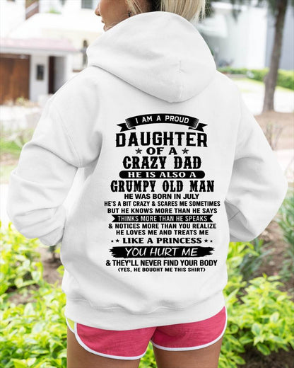 JULY - FUNNY DAD AND DAUGHTER SHIRT - FROM DAD - TLEE07 (SKU2606-394-07)