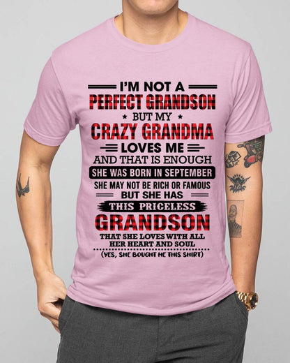 SEPTEMBER - NOT PERFECT, JUST GRANDMA’S FAVORITE GRANDSON - FROM GRANDMA - TLEE09 (SKU2606-362-09)