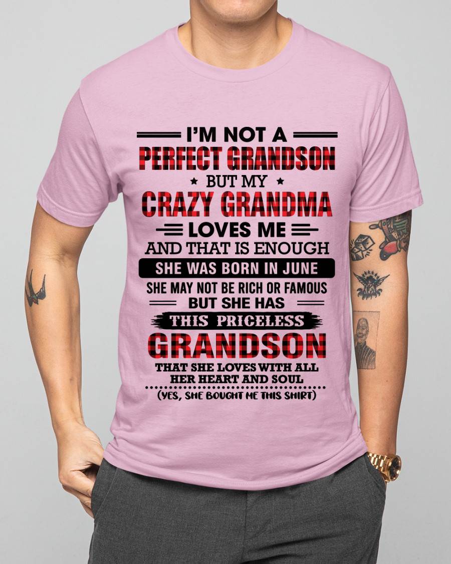 JUNE - NOT PERFECT, JUST GRANDMA’S FAVORITE GRANDSON - FROM GRANDMA - TLEE06 (SKU2606-362-06)
