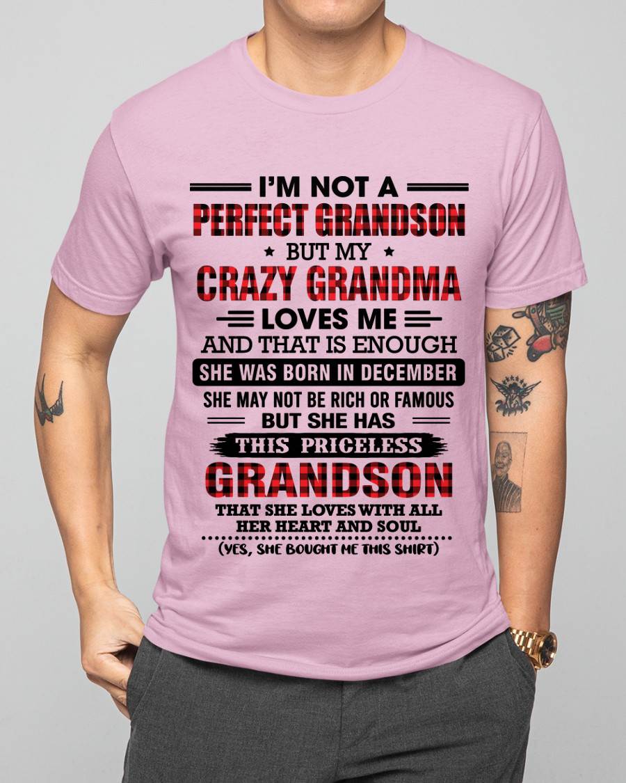 DECEMBER - NOT PERFECT, JUST GRANDMA’S FAVORITE GRANDSON - FROM GRANDMA - TLEE12 (SKU2606-362-12)