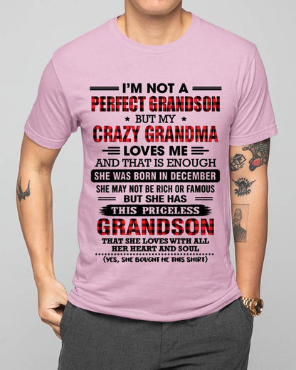 DECEMBER - NOT PERFECT, JUST GRANDMA’S FAVORITE GRANDSON - FROM GRANDMA - TLEE12 (SKU2606-362-12)