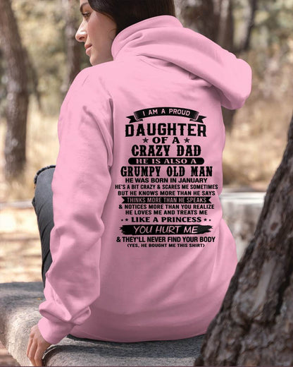 JANUARY - FUNNY DAD AND DAUGHTER SHIRT - FROM DAD - TLEE01 (SKU2606-394-01)