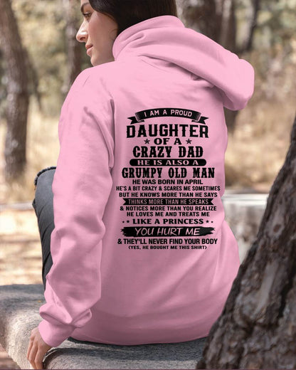 APRIL - FUNNY DAD AND DAUGHTER SHIRT - FROM DAD - TLEE04 (SKU2606-394-04)