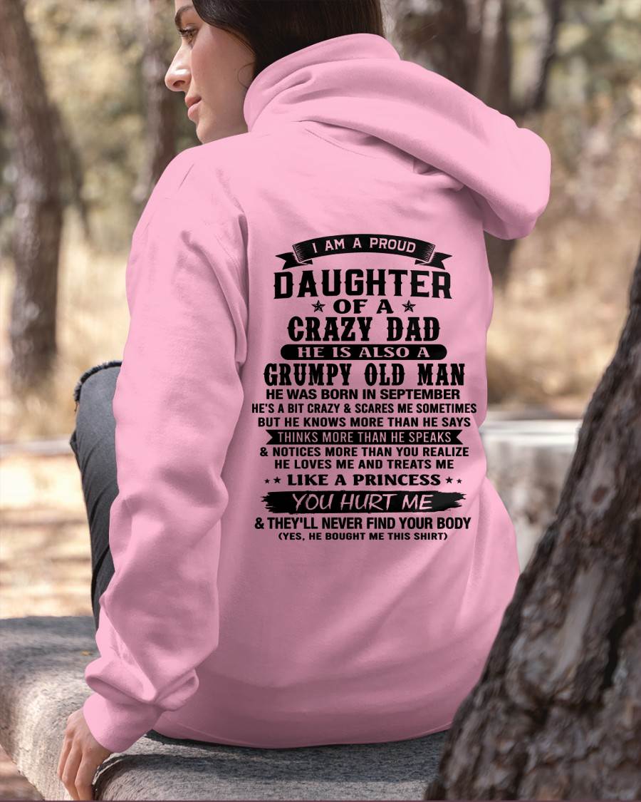 SEPTEMBER - FUNNY DAD AND DAUGHTER SHIRT - FROM DAD - TLEE09 (SKU2606-394-09)