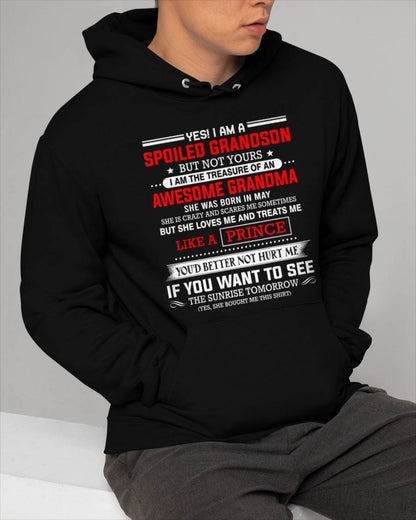 MAY - SPOILED GRANDSON BUT NOT YOURS – PROUD TREASURE OF AN AWESOME GRANDMA - FROM GRANDMA - TLEE05 (SKU2604-186-05)