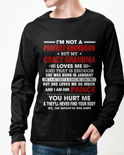 JANUARY - NOT A PERFECT GRANDSON, BUT LOVED BY MY CRAZY GRANDMA - FROM GRANDMA - TLEE01 (SKU2603-187-01)