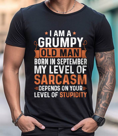 SEPTEMBER - SARCASTIC LEVEL: DEPENDS ON YOUR STUPIDITY SHIRT - GIFT FOR MAN - TLEE09 (SKU10-70-09)