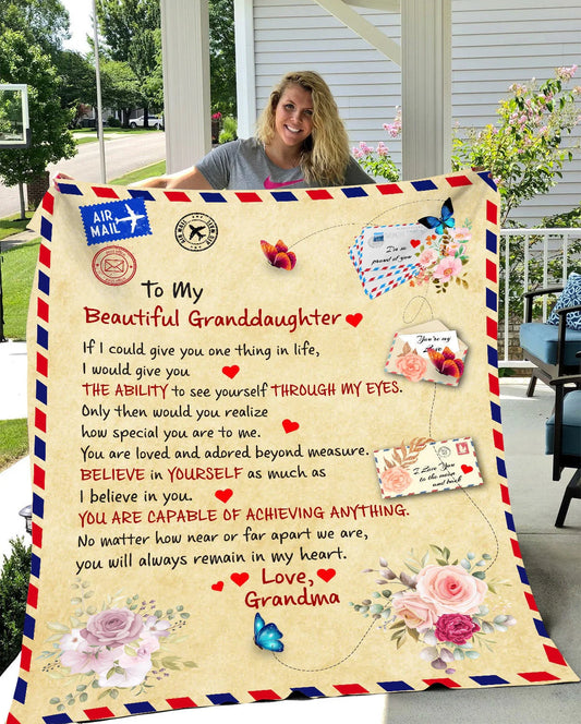 Special Gift For Your Granddaughter Blanket - From Grandma05