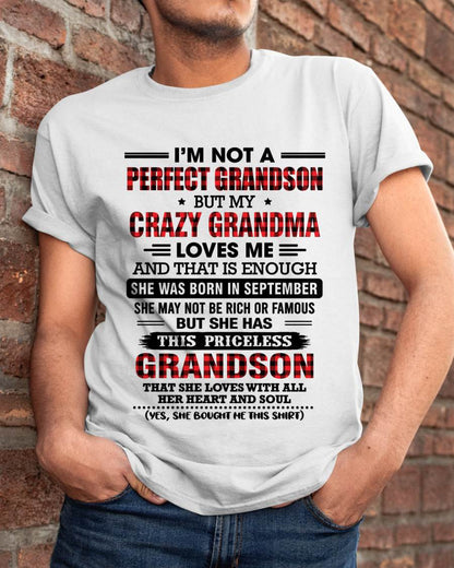 SEPTEMBER - NOT PERFECT, JUST GRANDMA’S FAVORITE GRANDSON - FROM GRANDMA - TLEE09 (SKU2606-362-09)