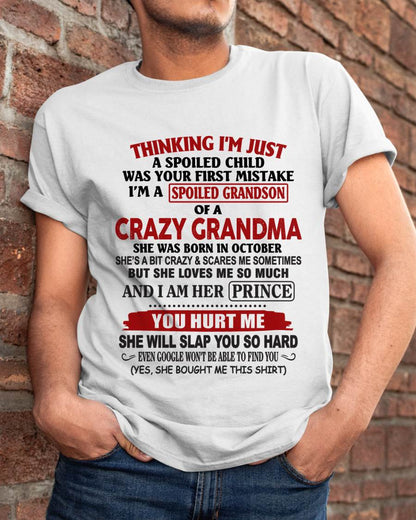 OCTOBER - GRANDMA’S BOY – LOVED, SPOILED & PROTECTED - FROM GRANDMA - TLEE10 (SKU2602-128-10)