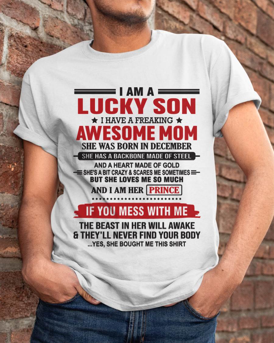 DECEMBER - LUCKY SON OF A STRONG AND PROTECTIVE MOM - FROM MOM - TLEE12 (SKU2602-97-12)