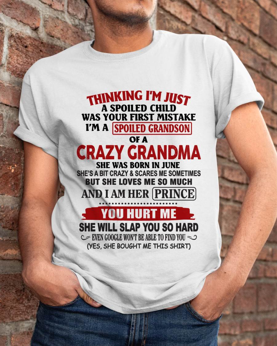 JUNE - GRANDMA’S BOY – LOVED, SPOILED & PROTECTED - FROM GRANDMA - TLEE06 (SKU2602-128-06)