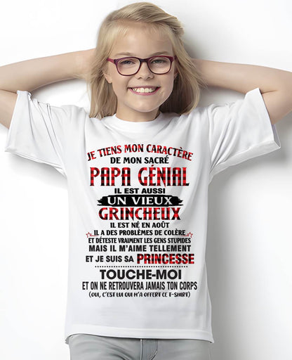 AOÛT / FILLE À PAPA GÂTÉE ET FIÈRE - CADEAU DE PAPA - TLEE08 (SKU2605-355-08)