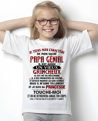 DÉCEMBRE / FILLE À PAPA GÂTÉE ET FIÈRE - CADEAU DE PAPA - TLEE12 (SKU2605-355-12)