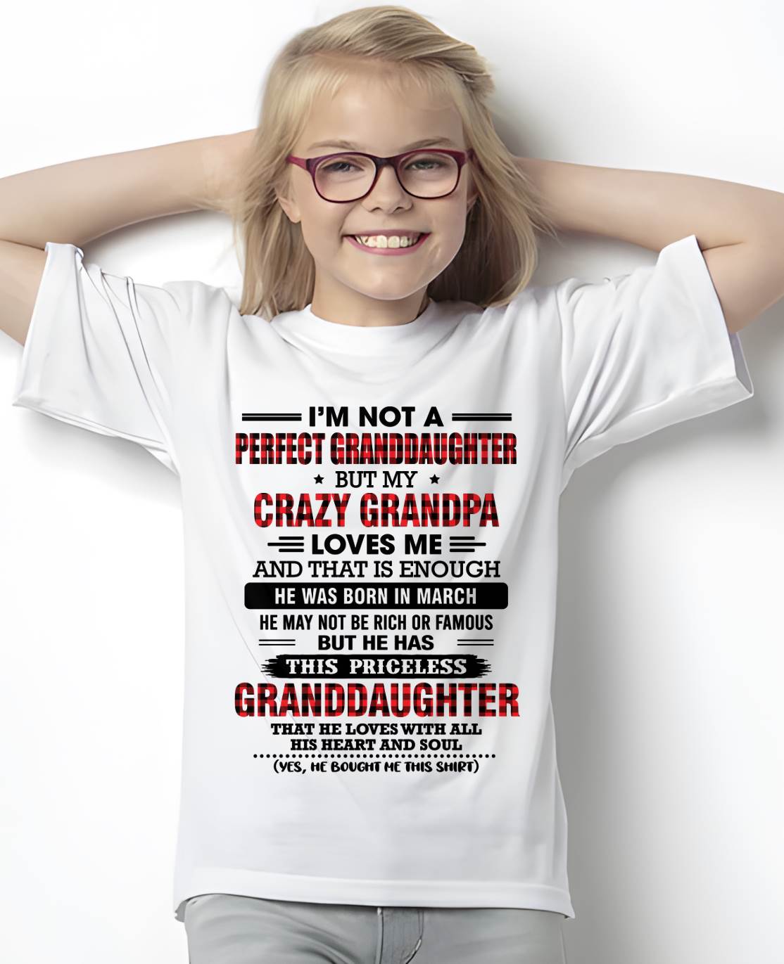 MARCH - PRICELESS GRANDDAUGHTER - FROM GRANDPA - TLEE03 (SKU2608-446-03)